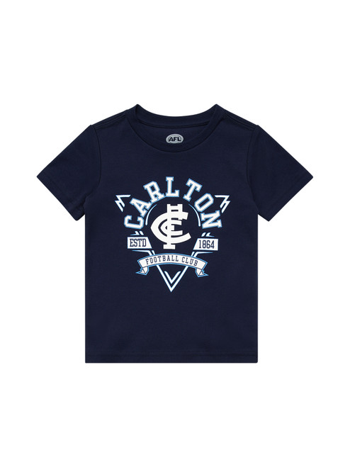 Front view of the Carlton Kids Banner Tee by NAR. Front view of the Carlton Kids Banner Tee by NAR.