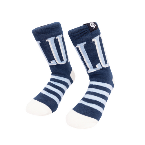 A pair of 2025 Carlton Adults Knitted Bed Socks by NAR.