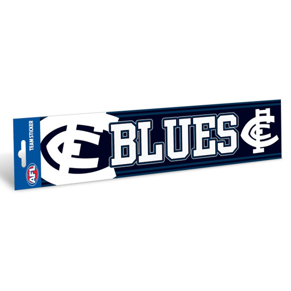 Official Carlton Bumper Sticker by Licensing Essentials featuring the club logo and 'Blues' text.