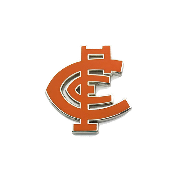 Official Carlton Respects Pin by Trofe, shown in packaging.