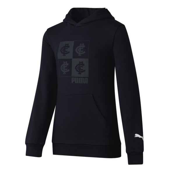 Front view of the Carlton PUMA Youth Graphic Hoodie.