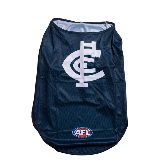 Back view of the official Carlton Pet Guernsey by The Stubby Club.