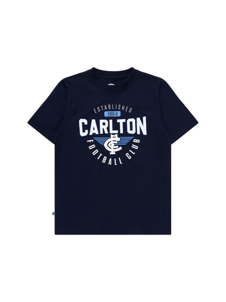 Front view of the W24 Carlton Youth Supporter Tee by NAR.