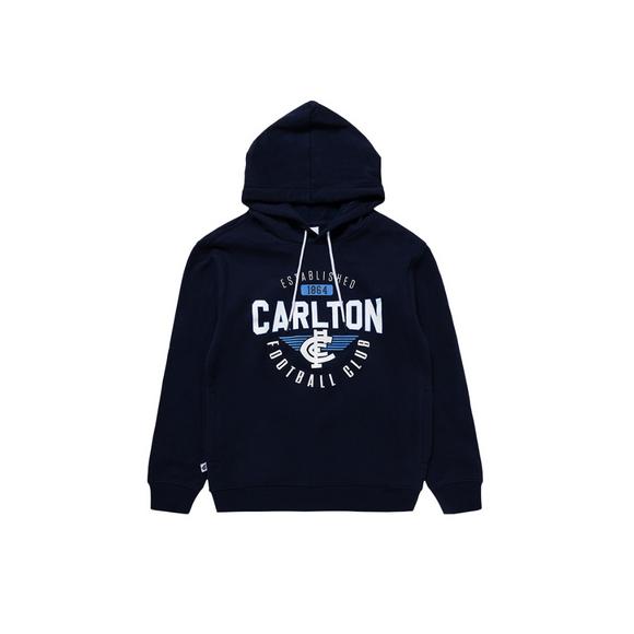 Front view of the W24 Carlton Youth Supporter Hood (Hoodie) by NAR.