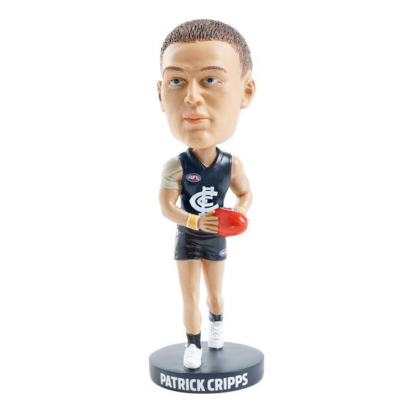 Front view of the Patrick Cripps Bobblehead - Captain's Edition.
