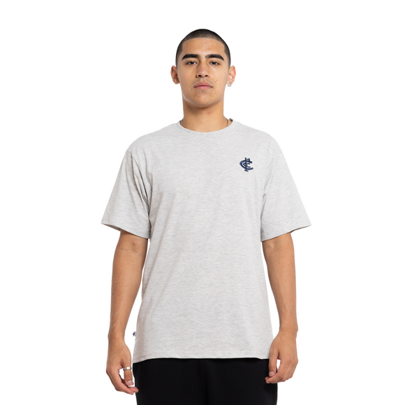 Front view of the Carlton Basic Grey Tee by NAR.