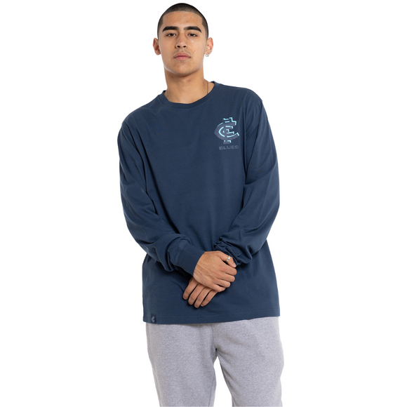 Front view of the Mens Carlton Shadow Long Sleeve Tee by NAR.