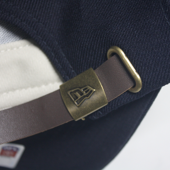 Side view of the Carlton New Era 160yrs Wool 9Forty cap.