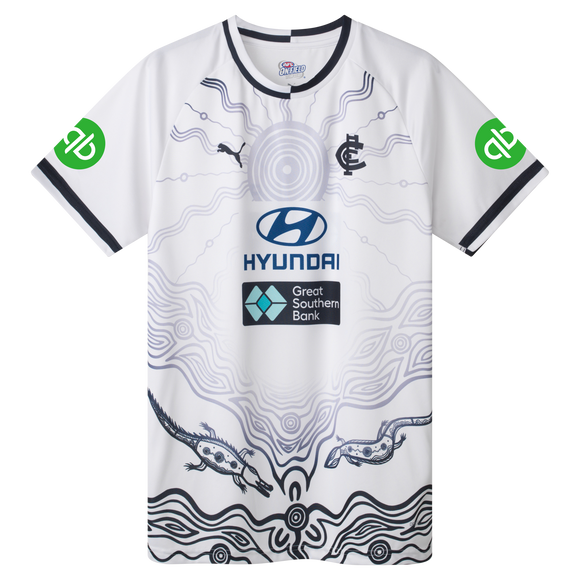 Front view of the 2025 PUMA Mens White Training Tee.