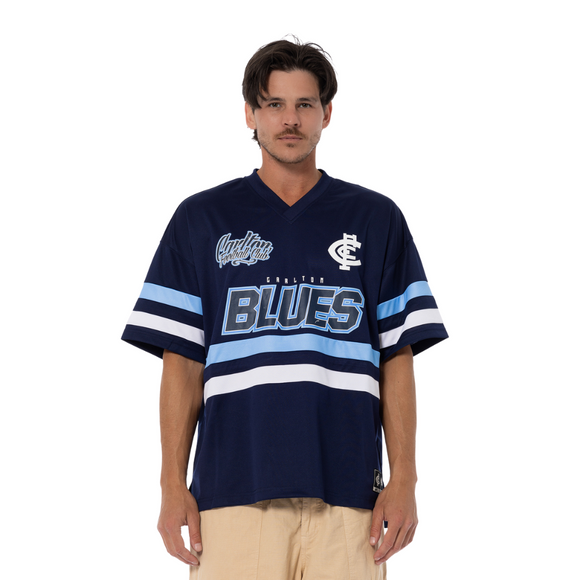 Front view of the Carlton Mens Mesh Jersey by NAR.