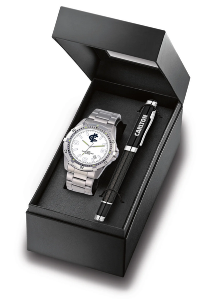 Official Carlton Watch and Pen Gift Set by Crista Bella, in gift box.