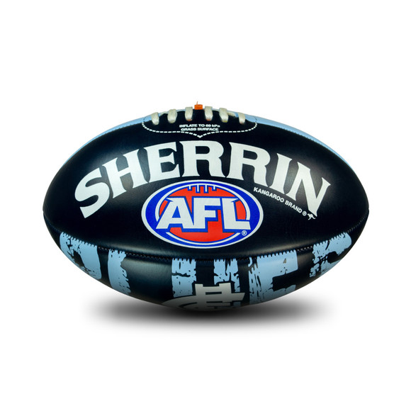 Side 1 of the Carlton Icon Football by Sherrin (Size 3).