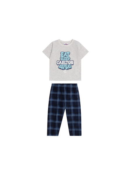 Full set of the 2025 Carlton Kids PJ Set (Tee and Shorts) by NAR.