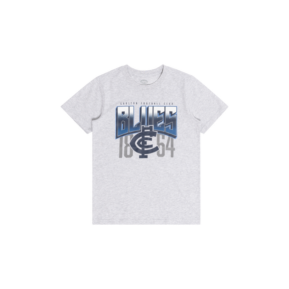 Front view of the 2025 Carlton Youth Supporter Tee by NAR.