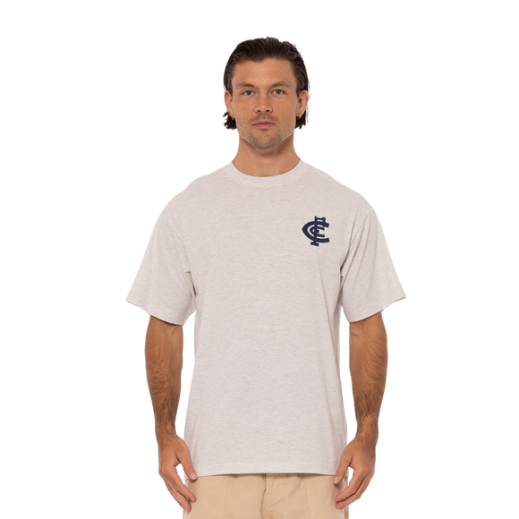 Front view of the 2025 Carlton Men's Loud & Proud Tee by NAR.