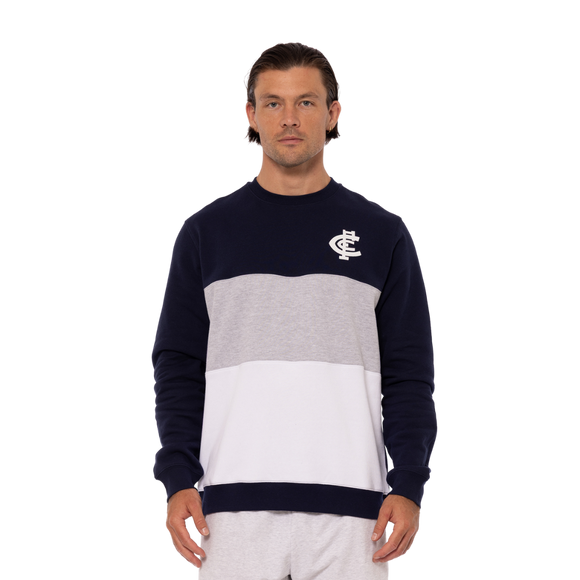 Front view of the 2025 Carlton Mens Loud & Proud Crew sweatshirt by NAR.