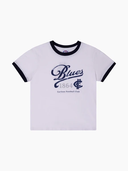 Carlton Script Ringer Tee - Women's