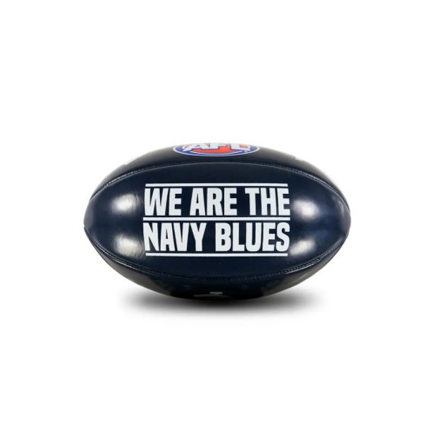 Side 4 of the 20cm Carlton Mascot Softie Football by Sherrin.