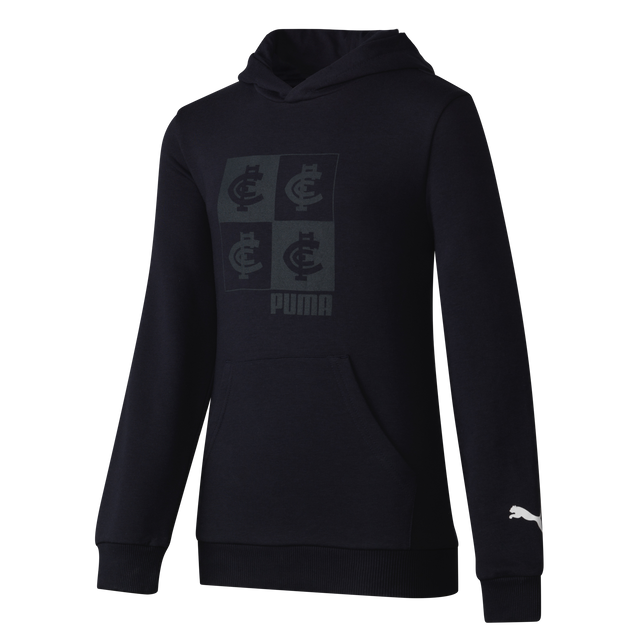 Front view of the Carlton PUMA Youth Graphic Hoodie.