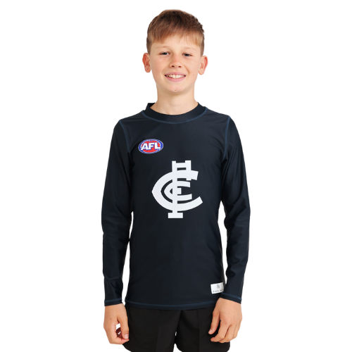 Front view of the Carlton Rash Top swimwear by Sports Nuts.