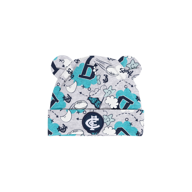 Front view of the W24 Carlton Baby Cloud Beanie by NAR.