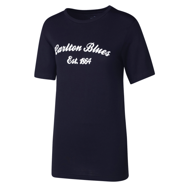 Front view of the Carlton PUMA Womens Blues Tee.