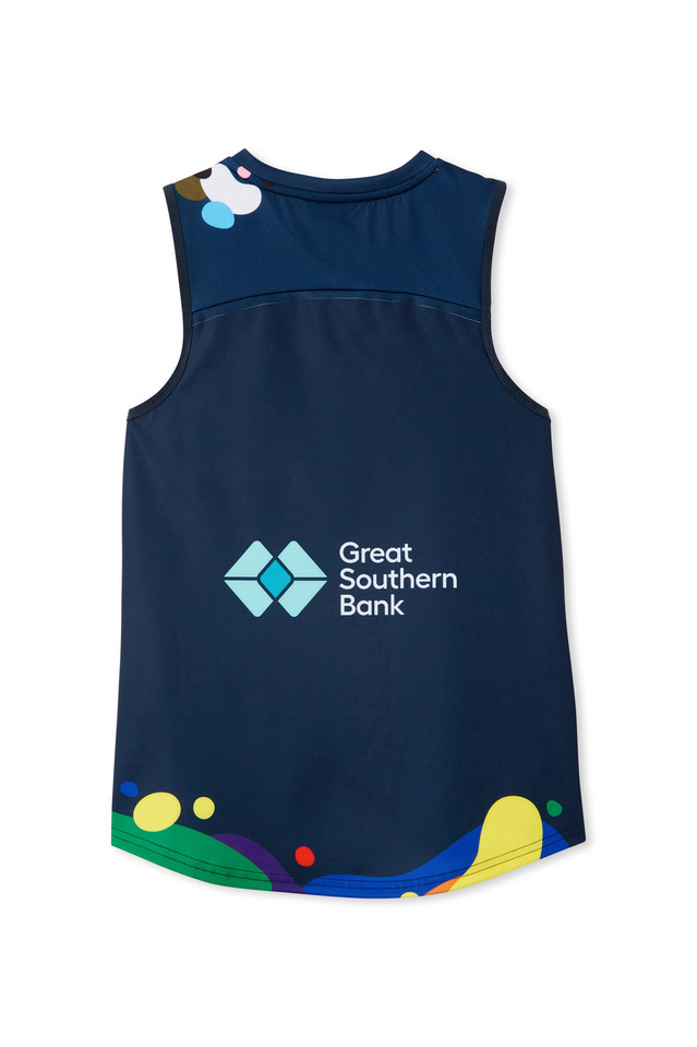 Front view of the 2024 Cotton On S9 Womens Pride Guernsey for Carlton AFLW.