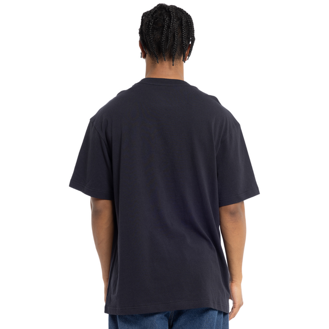 Side view of the Carlton Abstract Logo Tee.