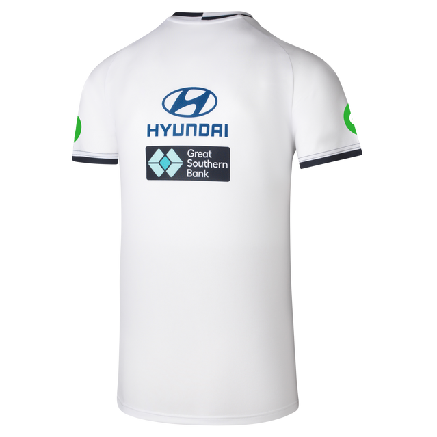 Angled back view of the 2025 PUMA Mens White Training Tee.