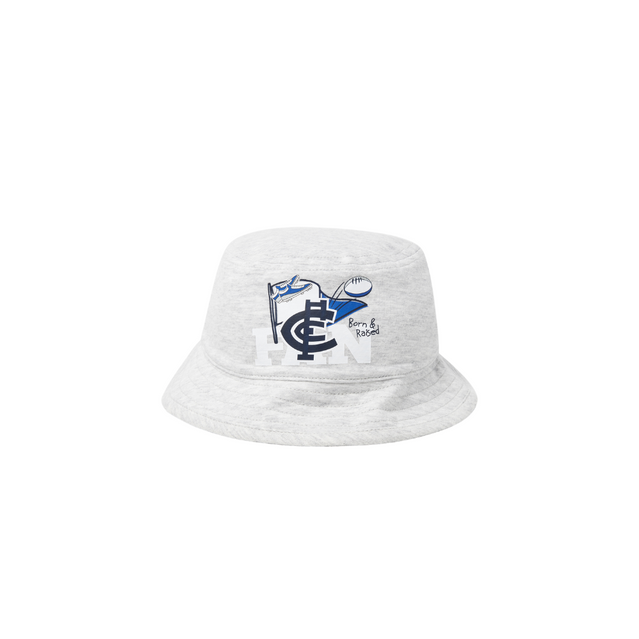 Front view of the Carlton Baby Footy Fan Hat by NAR.