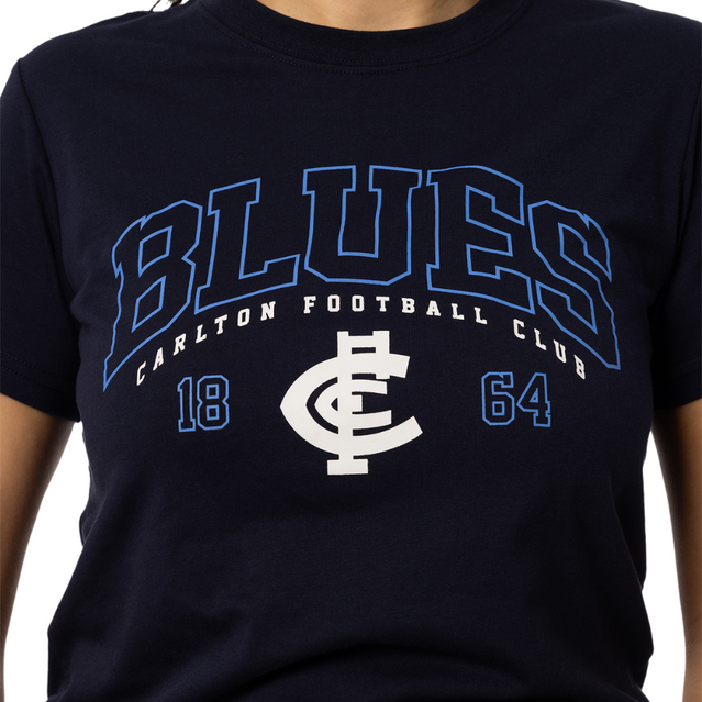 Back view of the Carlton Womens Core Graphic Tee.