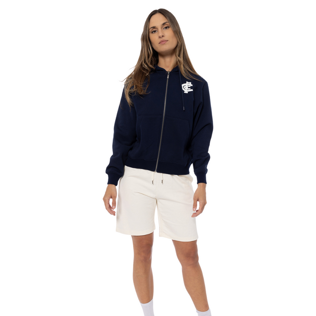 Side view of the 2025 Carlton Womens Zip Core Hood.