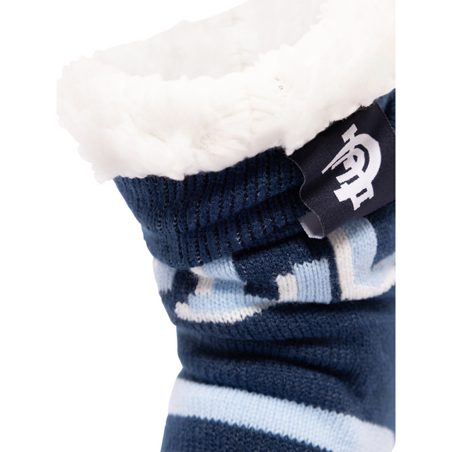 Folded pair of the 2025 Carlton Adults Knitted Bed Socks.