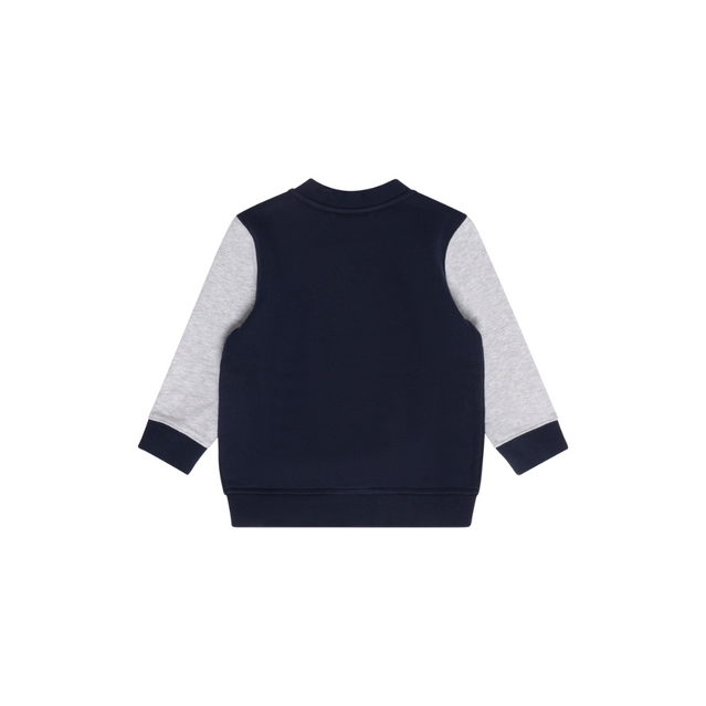 Back view of the 2025 Carlton Kids Varsity Fleece Jacket.