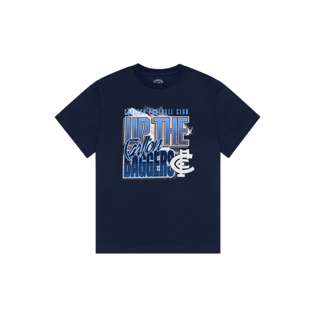 Front view of the 2025 Carlton Youth Carn Graphic Tee by NAR.