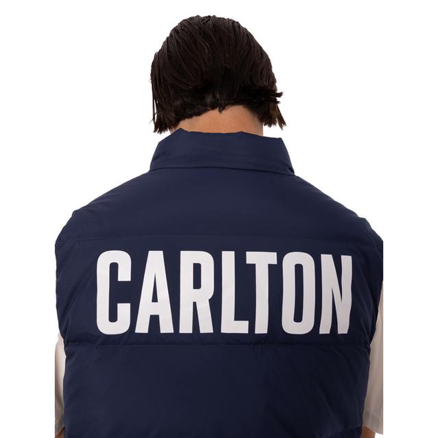 Side view of the 2025 Carlton Adults Down Vest.