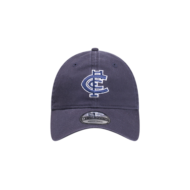 Front view of the 2025 Carlton New Era Blueout 9Twenty cap.
