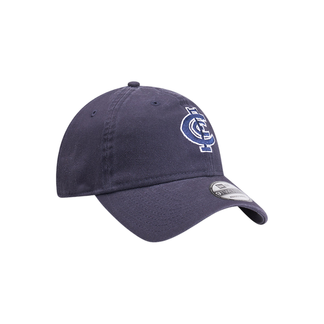 Angled back view of the 2025 Carlton New Era Blueout 9Twenty cap.