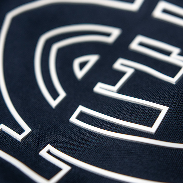 Close-up detail 2 of the Carlton Adult Blueout Bomber Jacket.