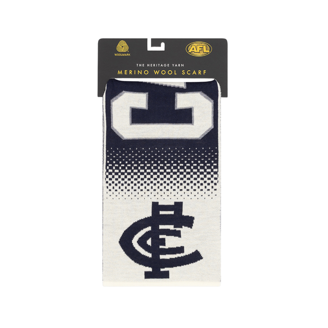 Full view of the 2025 Carlton Supporter Scarf by NAR.