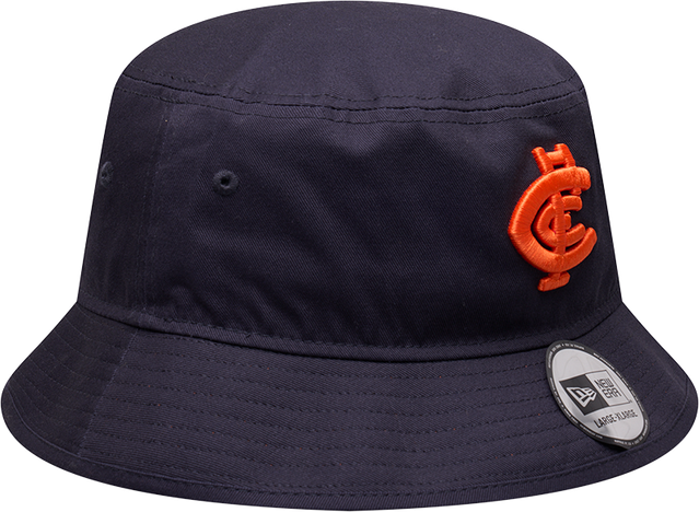 Angled back view of the 2025 New Era Carlton Respects Reversible Bucket Hat.