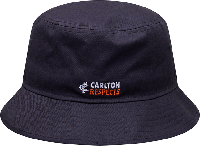 Front view (Side 2 - Reversed) of the 2025 New Era Carlton Respects Bucket Hat.