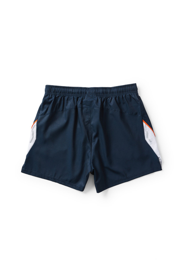 Back view of the 2025 Cotton On S10 Women's Travel Shorts for Carlton AFLW support.