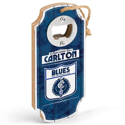 Carlton First 18 Bottle Opener MDF plaque by Licensing Essentials.