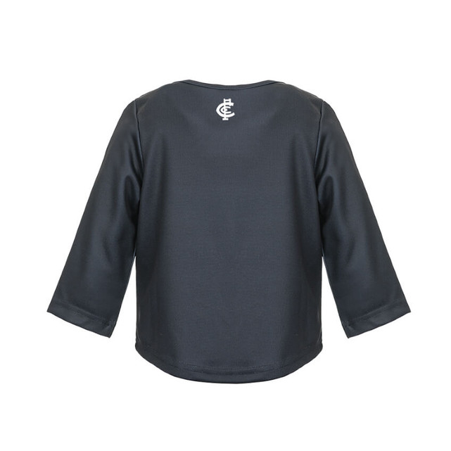 Back view of the Carlton AFL Replica Infant Home Guernsey by Sekem.