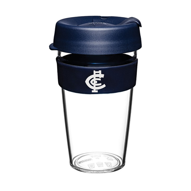The 16oz Carlton Keep Cup Original - Clear Edition reusable coffee cup.