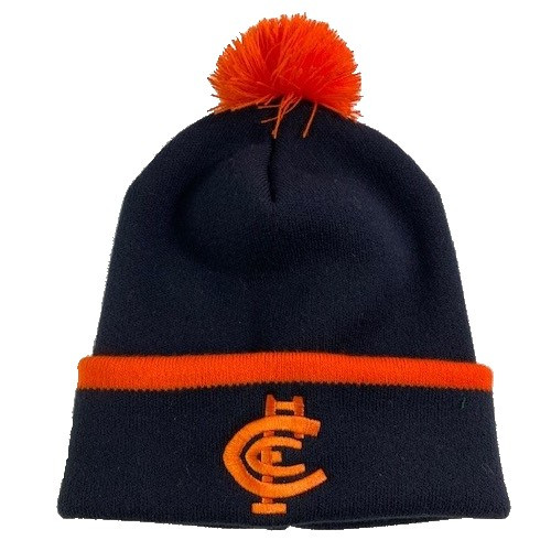 Official Carlton Respects Beanie by PlayCorp with embroidered logo.