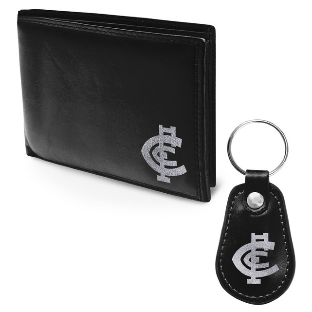 The Carlton PU Leather Wallet & Keyring Pack by Licensing Essentials, in its gift box.