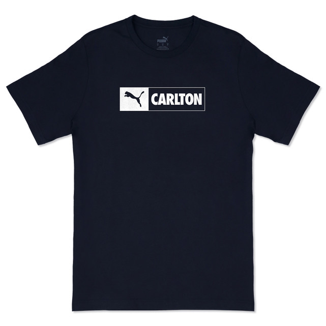 Front view of the Carlton PUMA Youth Essentials Tee.