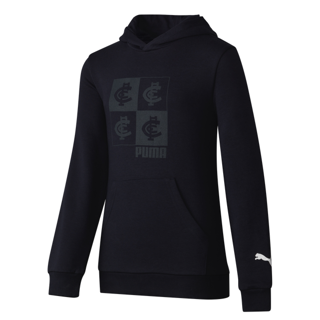 Front view of the Carlton PUMA Youth Graphic Hoodie.